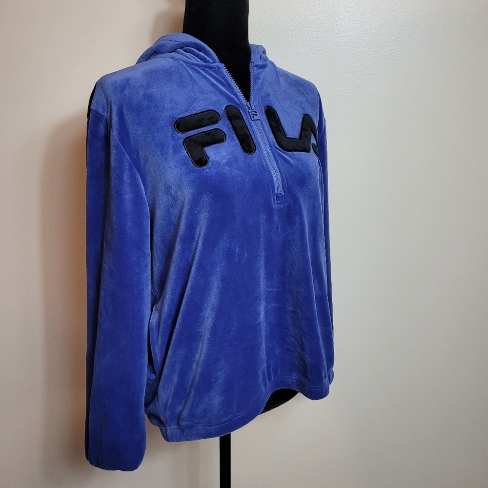 Fila Velour Hoodie blue size M